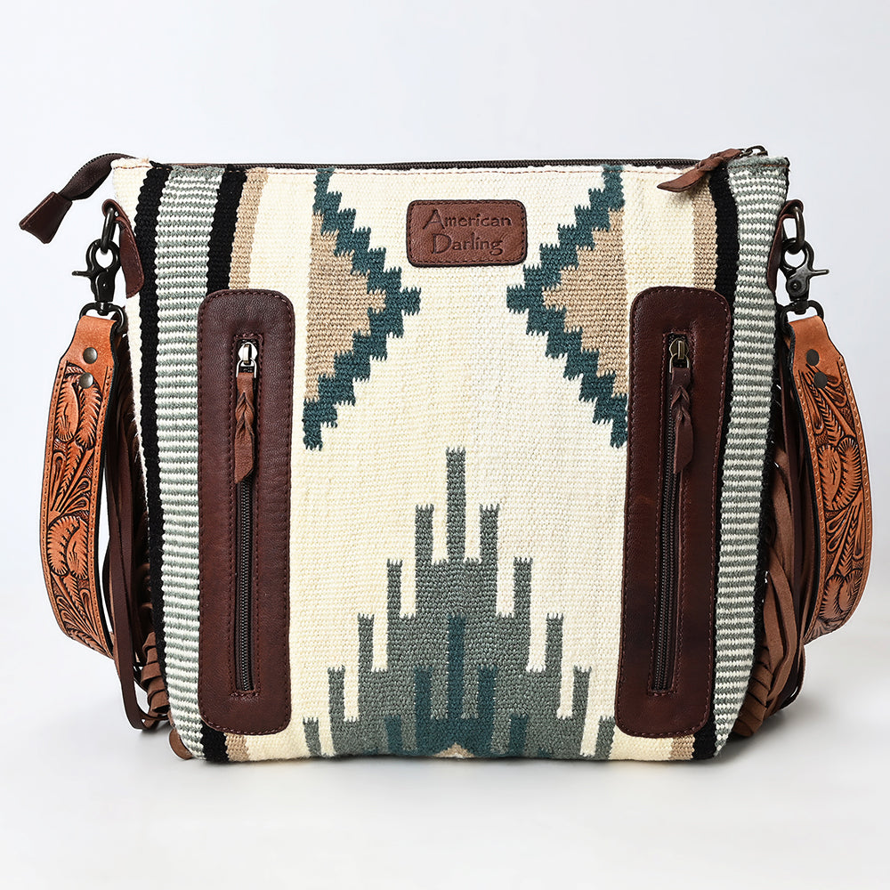 American Darling Signature Crossbody Hand Tooled Saddle Blanket Genuine Leather women bag western handbag purse