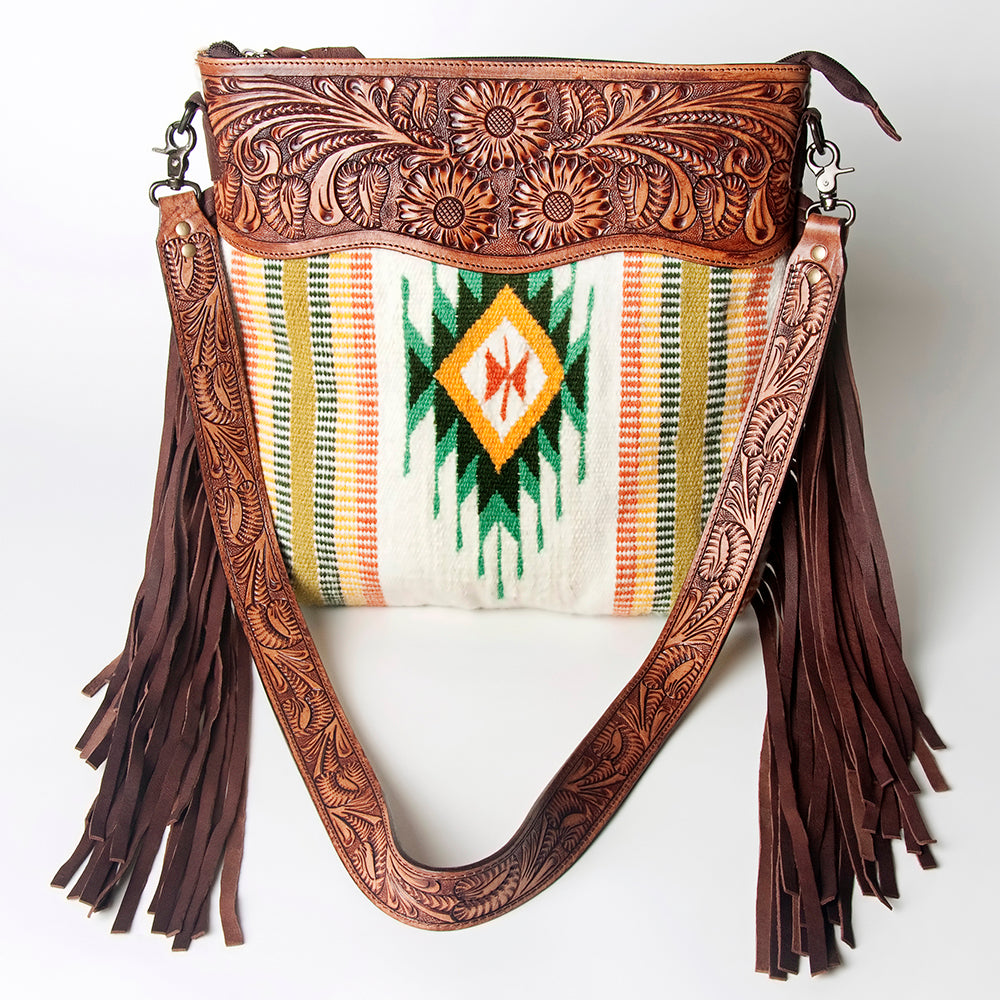 American Darling Signature Crossbody Hand Tooled Saddle Blanket Genuine Leather women bag western handbag purse