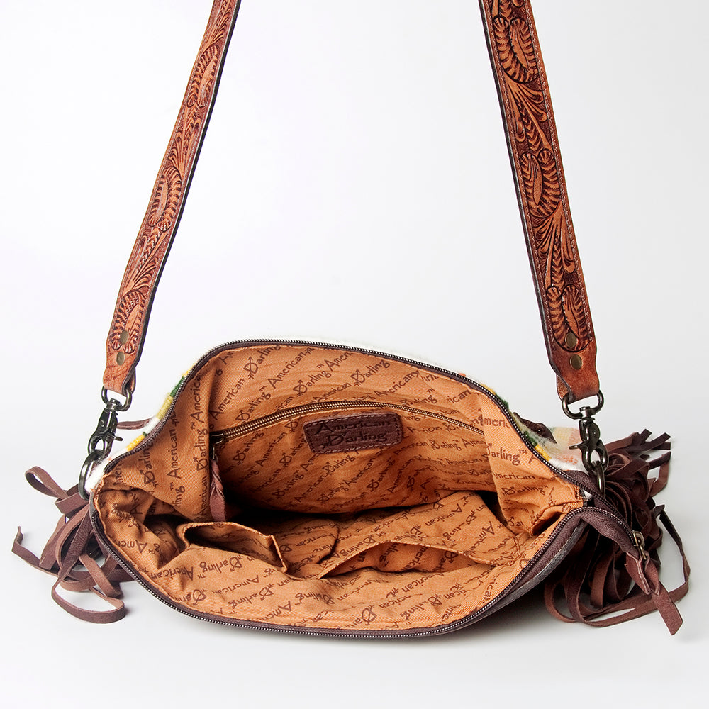 American Darling Signature Crossbody Hand Tooled Saddle Blanket Genuine Leather women bag western handbag purse