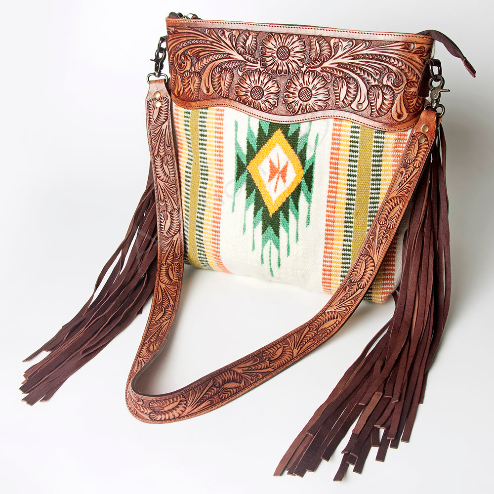American Darling Signature Crossbody Hand Tooled Saddle Blanket Genuine Leather women bag western handbag purse