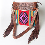 American Darling Signature Crossbody Hand Tooled Saddle Blanket Genuine Leather women bag western handbag purse