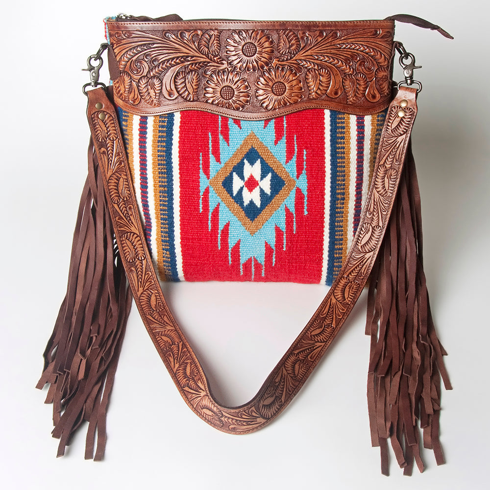 American Darling Signature Crossbody Hand Tooled Saddle Blanket Genuine Leather women bag western handbag purse