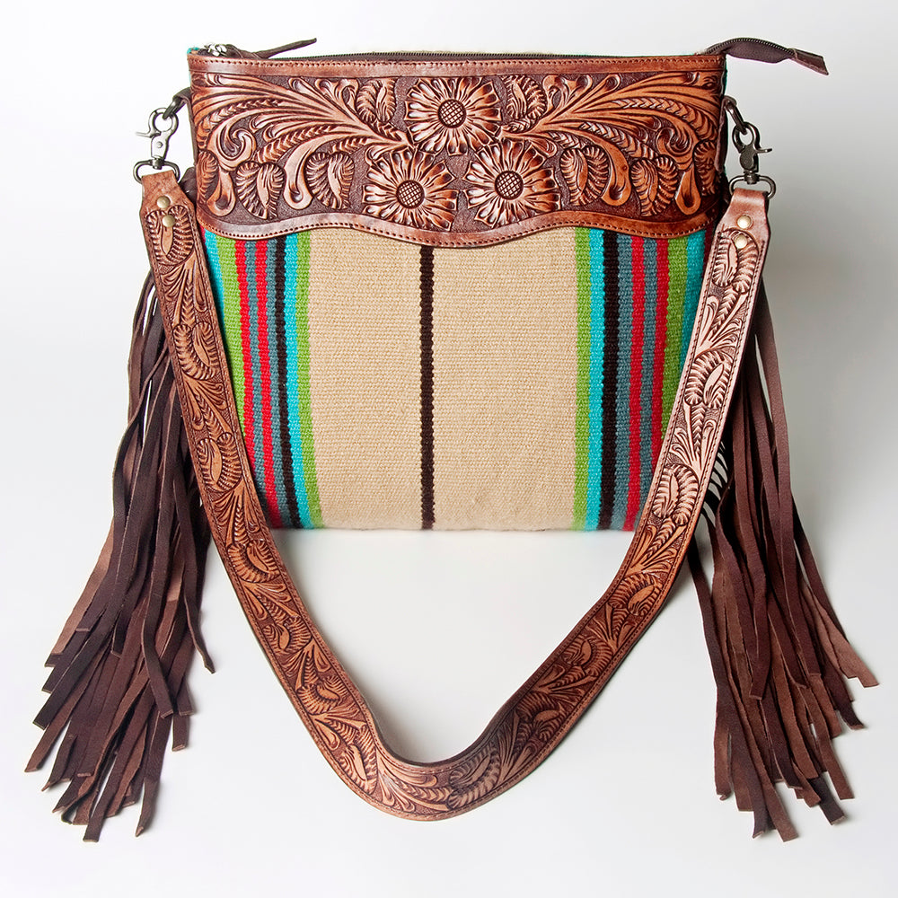 American Darling Signature Crossbody Hand Tooled Saddle Blanket Genuine Leather women bag western handbag purse