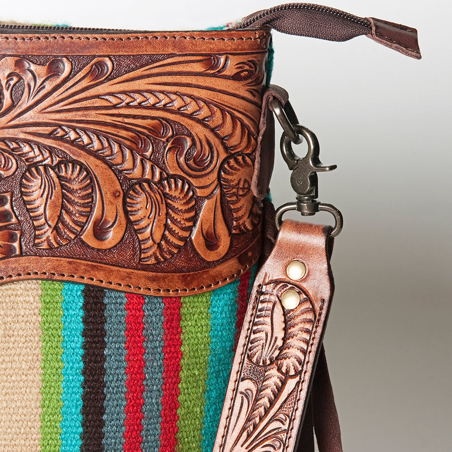 American Darling Signature Crossbody Hand Tooled Saddle Blanket Genuine Leather women bag western handbag purse