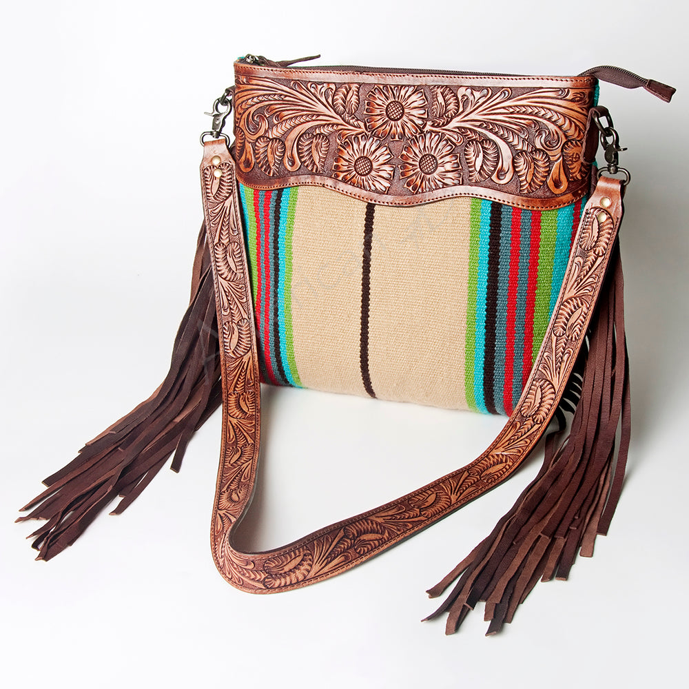 American Darling Signature Crossbody Hand Tooled Saddle Blanket Genuine Leather women bag western handbag purse