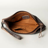 Never Mind Nmbg101A Wristlet Vintage Handmade Genuine Cowhide Leather Women Bag Western Handbag Purse