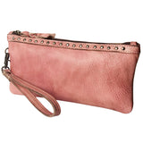 Never Mind Nmbg101C Wristlet Vintage Handmade Genuine Cowhide Leather Women Bag Western Handbag Purse