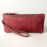 Never Mind Nmbg101E Wristlet Vintage Handmade Genuine Cowhide Leather Women Bag Western Handbag Purse