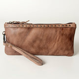 Never Mind Nmbg101G Wristlet Vintage Handmade Genuine Cowhide Leather Women Bag Western Handbag Purse