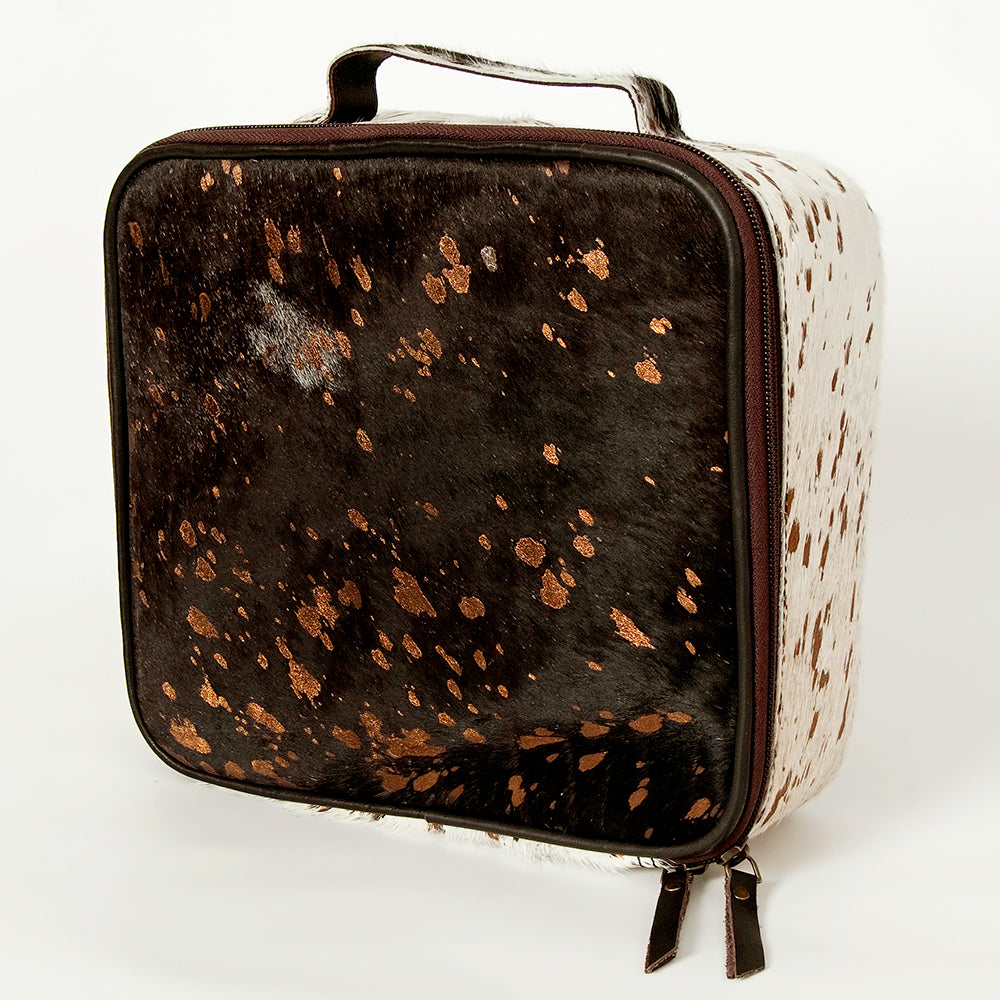 American Darling Jewelry Case Hair-On Genuine Leather Women Bag Western Handbag Purse | Organizer for Travel