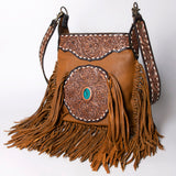 American Darling Cross Body Hand Tooled Hair on-Genuine Leather Western Women Bag Handbag Purse | Crossbody for Cute