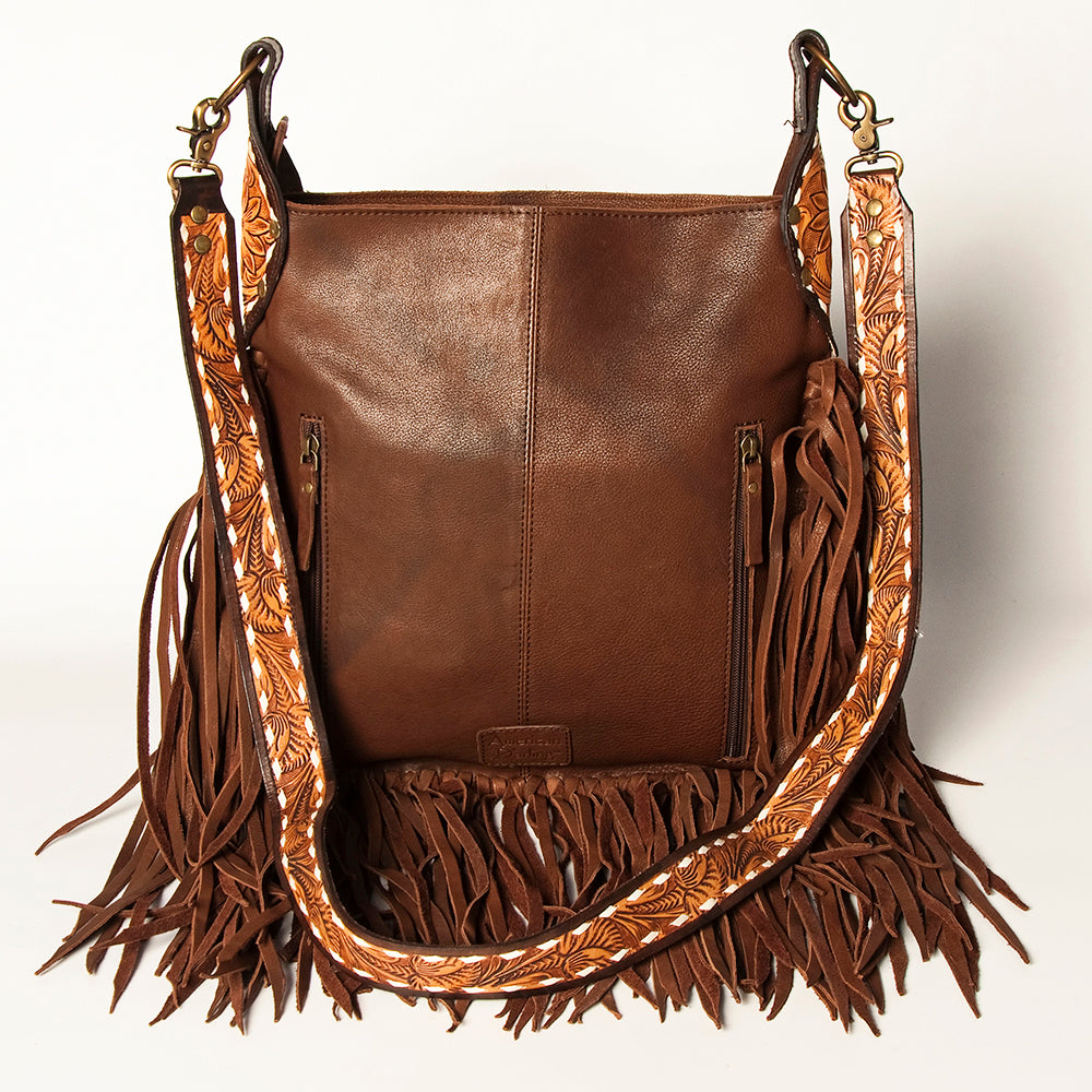 American Darling Cross Body Hand Tooled Hair on-Genuine Leather Western Women Bag Handbag Purse | Crossbody for Cute