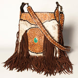 American Darling Cross Body Hand Tooled Hair on-Genuine Leather Western Women Bag Handbag Purse | Crossbody for Cute