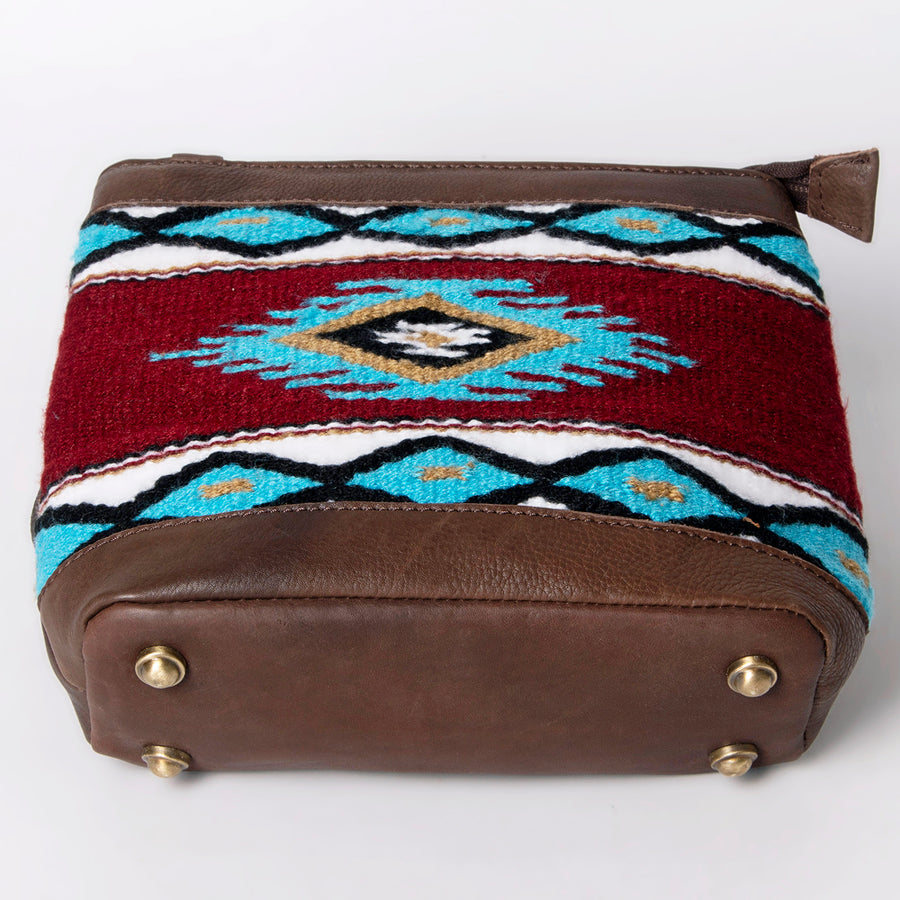 American Darling Large Cross body Bag for Women Hand Woven Saddle Blanket Vegetable-Tanned Genuine Leather YKK Zipper