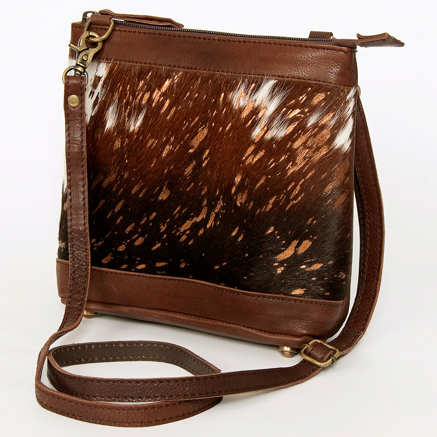 American Darling Hair-On Cowhide Large Cross body Bag Genuine Leather - Uhorse