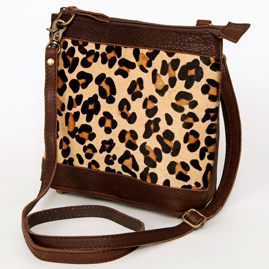American Darling Hair-On Cowhide Large Cross body Bag Genuine Leather - Hilason