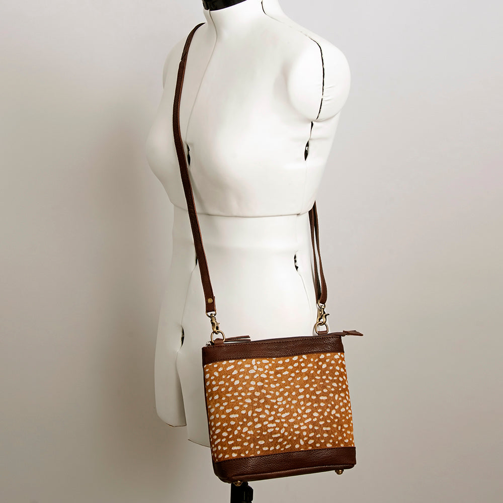 American Darling Large Crossbody Hair On Genuine Leather Western Women Bag | Handbag Purse for Cute