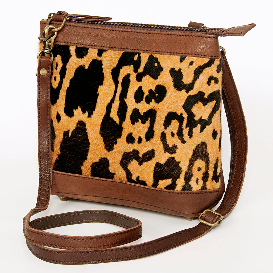 American Darling Hair-On Cowhide Large Cross body Bag Genuine Leather - Hilason