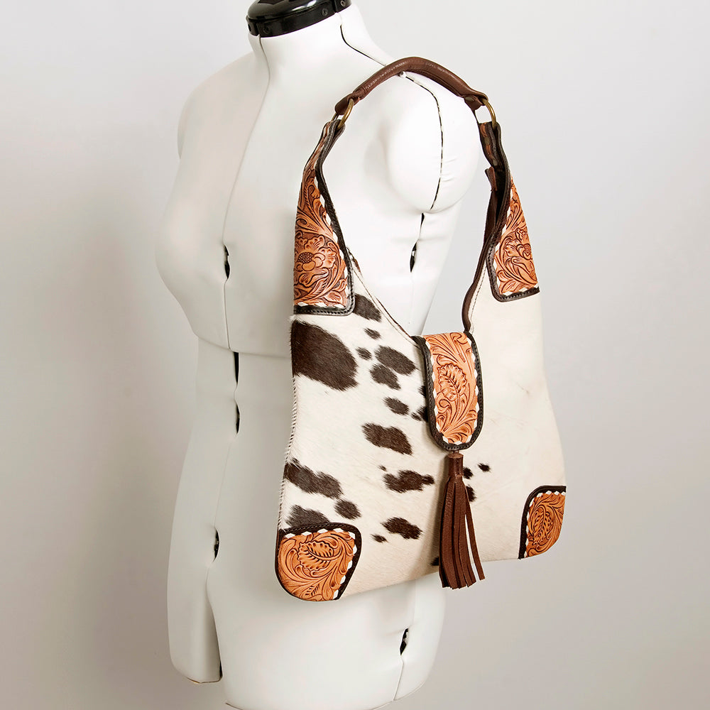 American Darling Hobo Hand Tooled Hair On Genuine Leather Western Women Bag | Handbag Purse Bags for Cute