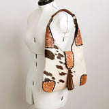 American Darling Hobo Hand Tooled Hair On Genuine Leather Western Women Bag | Handbag Purse Bags for Cute