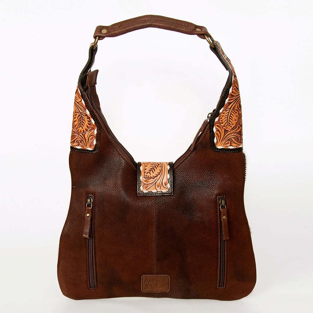 American Darling Hobo Hand Tooled Hair On Genuine Leather Western Women Bag | Handbag Purse Bags for Cute