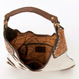 American Darling Hobo Hand Tooled Hair On Genuine Leather Western Women Bag | Handbag Purse Bags for Cute