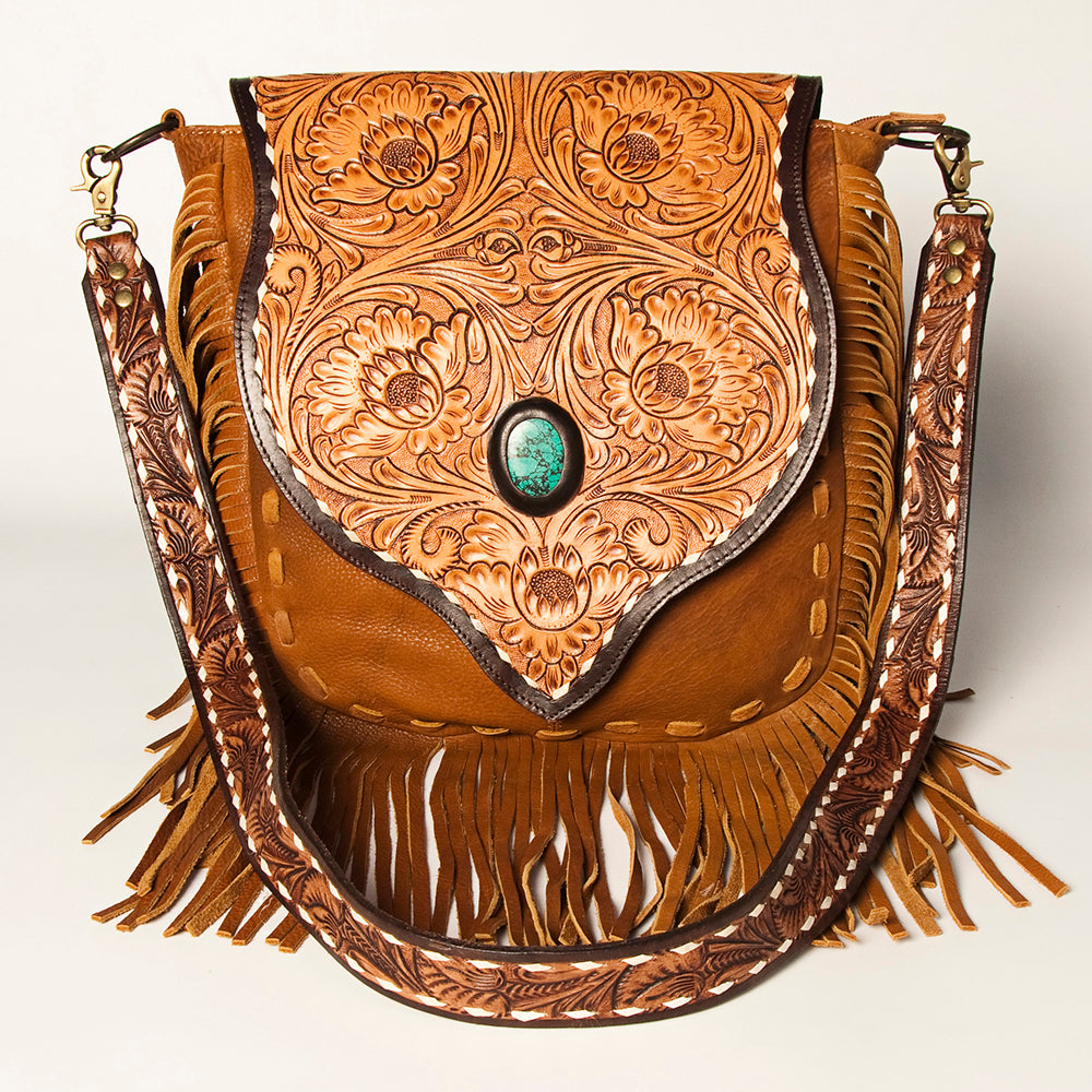 American Darling Messenger Hand Tooled Genuine Leather Women Bag Western Handbag Purse | Cute