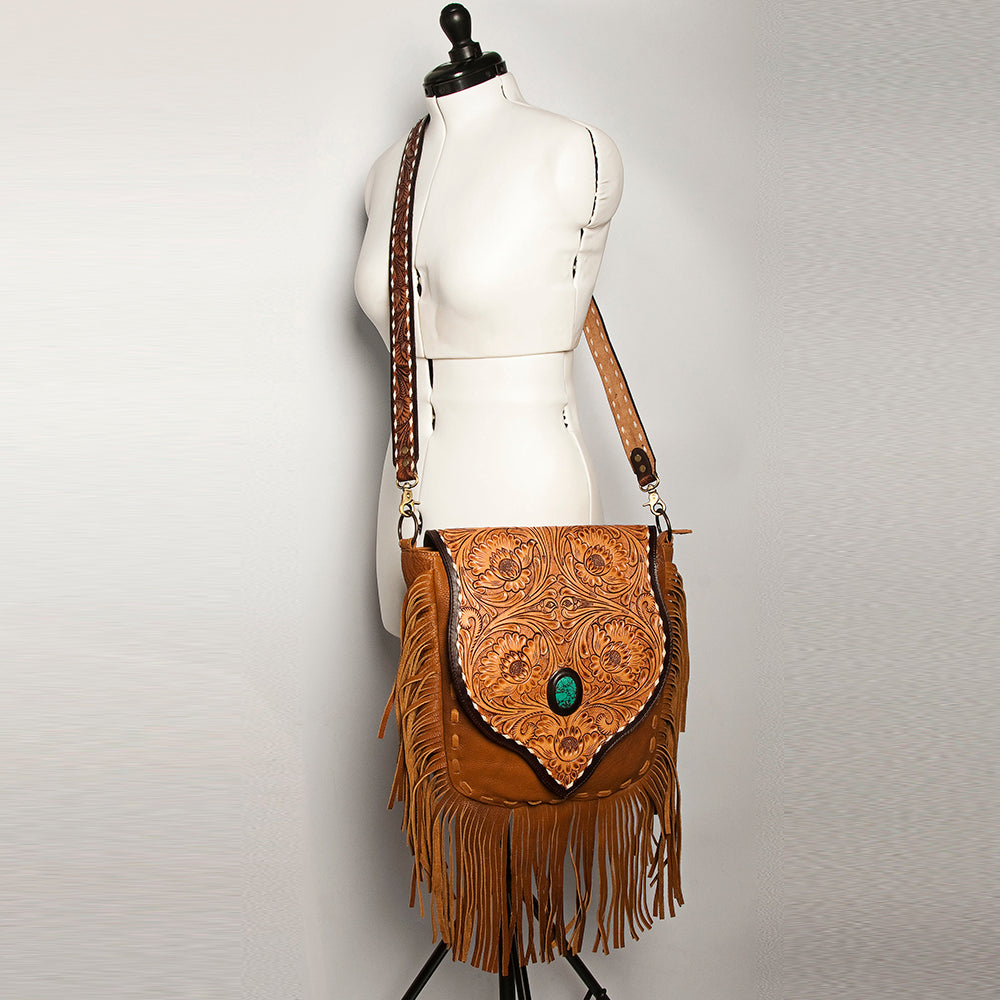 American Darling Messenger Hand Tooled Genuine Leather Women Bag Western Handbag Purse | Cute