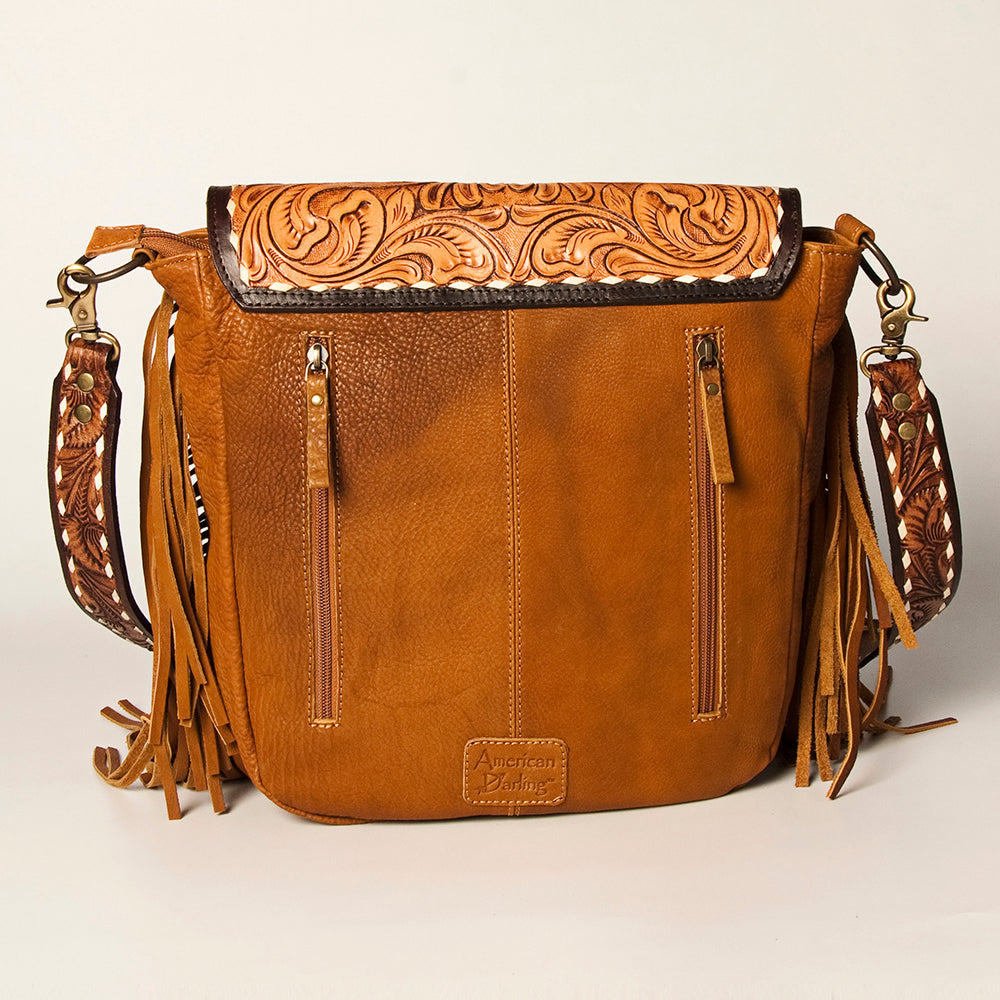 American Darling Messenger Hand Tooled Genuine Leather Women Bag Western Handbag Purse | Cute