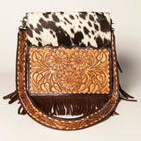 American Darling Cross Body Hand Tooled Hair on-Genuine Leather Western Women Bag Handbag Purse | Crossbody for Cute
