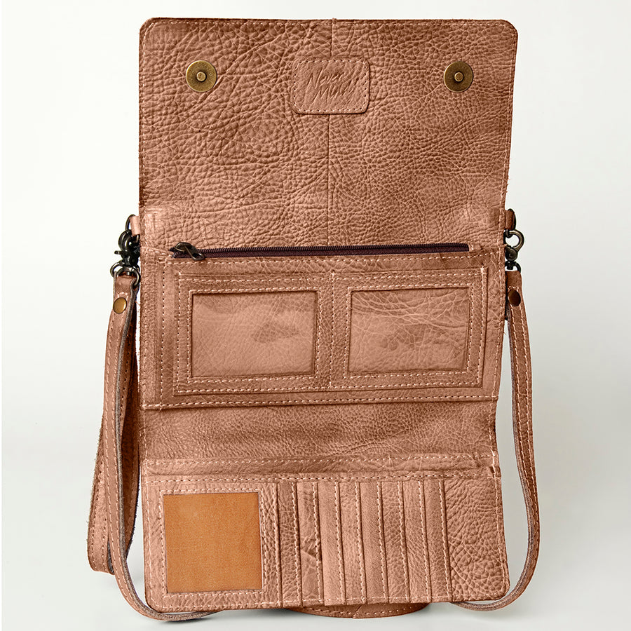 Never Mind Nmbg103B Wallet Vintage Handmade Genuine Cowhide Leather Women Bag Western Handbag Purse