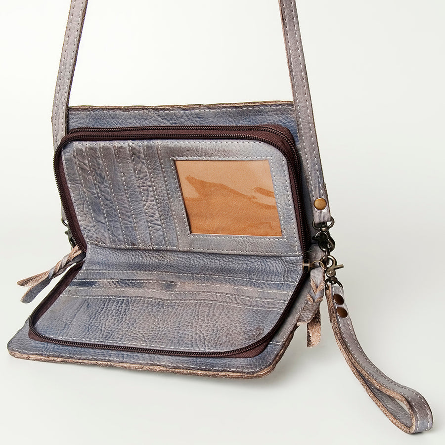 Never Mind Nmbg105C Wallet Vintage Handmade Genuine Cowhide Leather Women Bag Western Handbag Purse