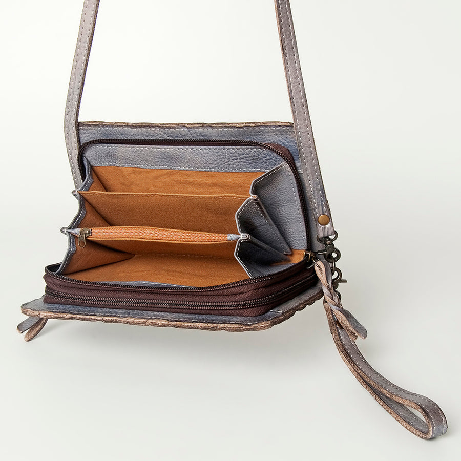 Never Mind Nmbg105C Wallet Vintage Handmade Genuine Cowhide Leather Women Bag Western Handbag Purse