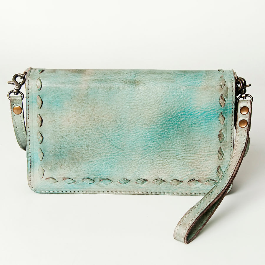 Never Mind Nmbg106 Wallet Vintage Handmade Genuine Cowhide Leather Women Bag Western Handbag Purse