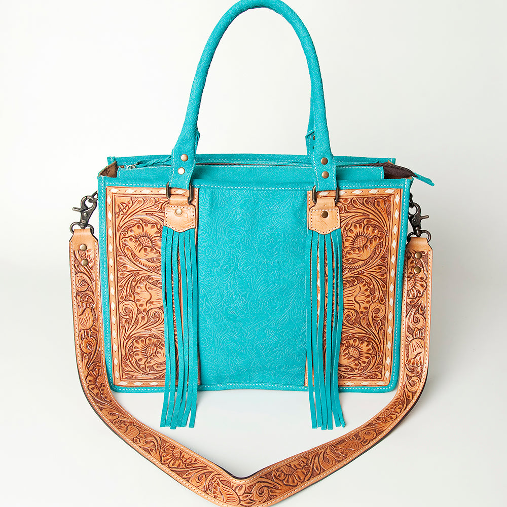 American Darling Briefcase Hand Tooled Saddle Blanket Genuine Leather women bag western handbag purse