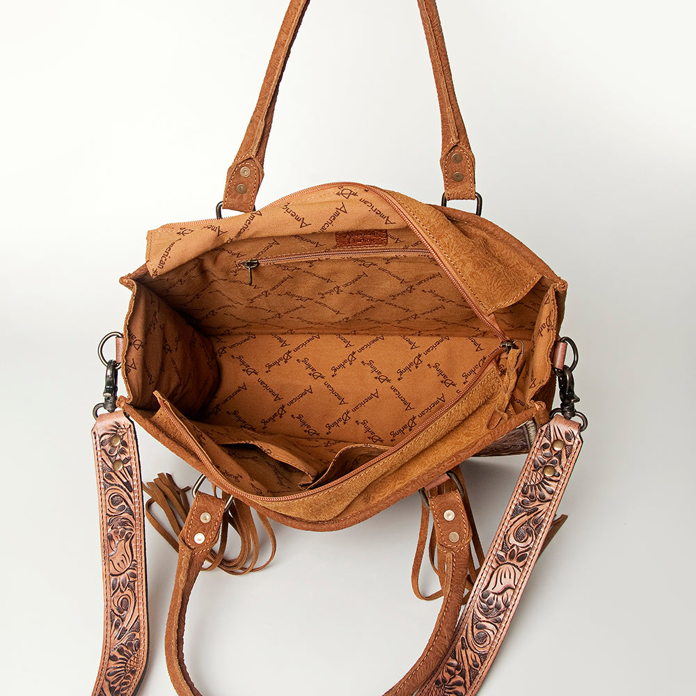 American Darling Briefcase Hand Tooled Saddle Blanket Genuine Leather women bag western handbag purse