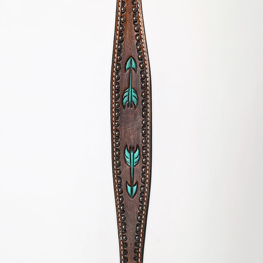 Bar H Equine American Leather Horse Saddle Tack One Ear Headstall Breast Collar Browband Wither Strap Set