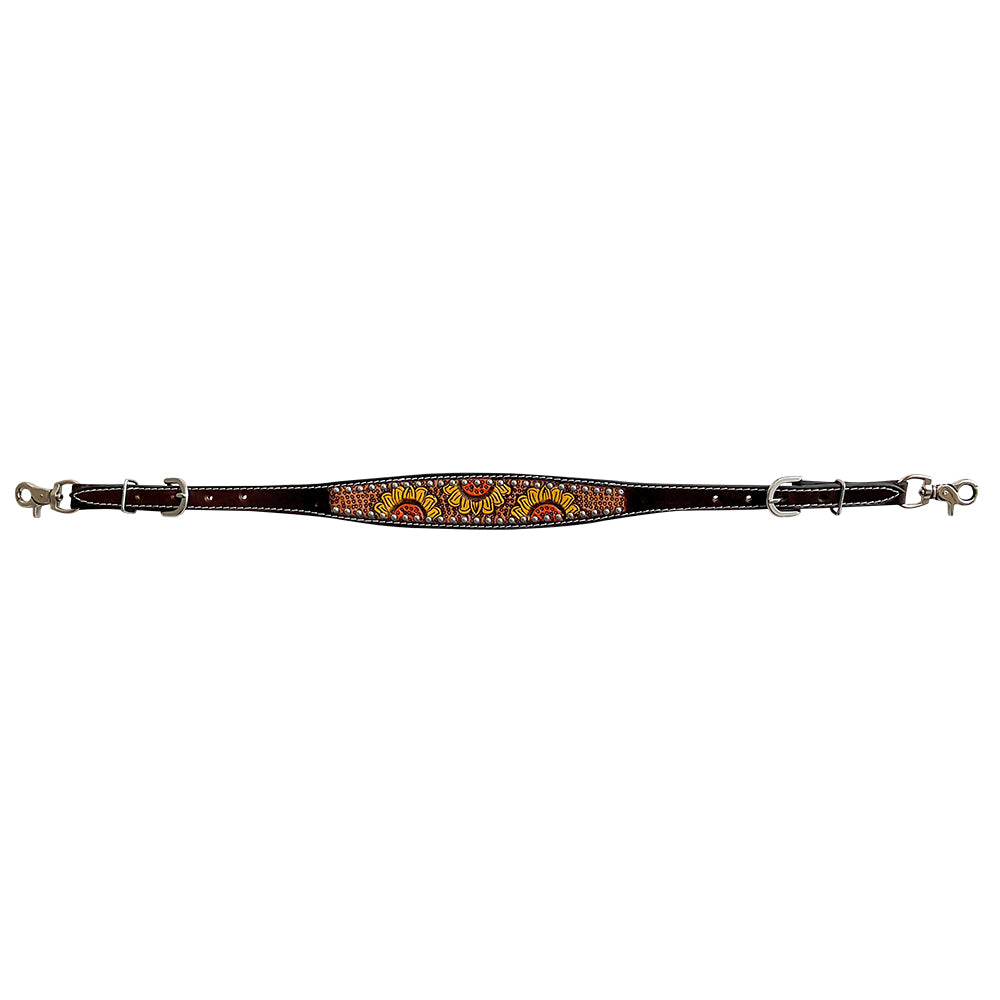 Bar H Equine Genuine Western American Leather Horse Premium Headstall & Breast Collar Set