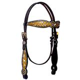 Bar H Equine Western Horse Genuine American Leather Wither Straps Breast Collar Headstall Tack Set