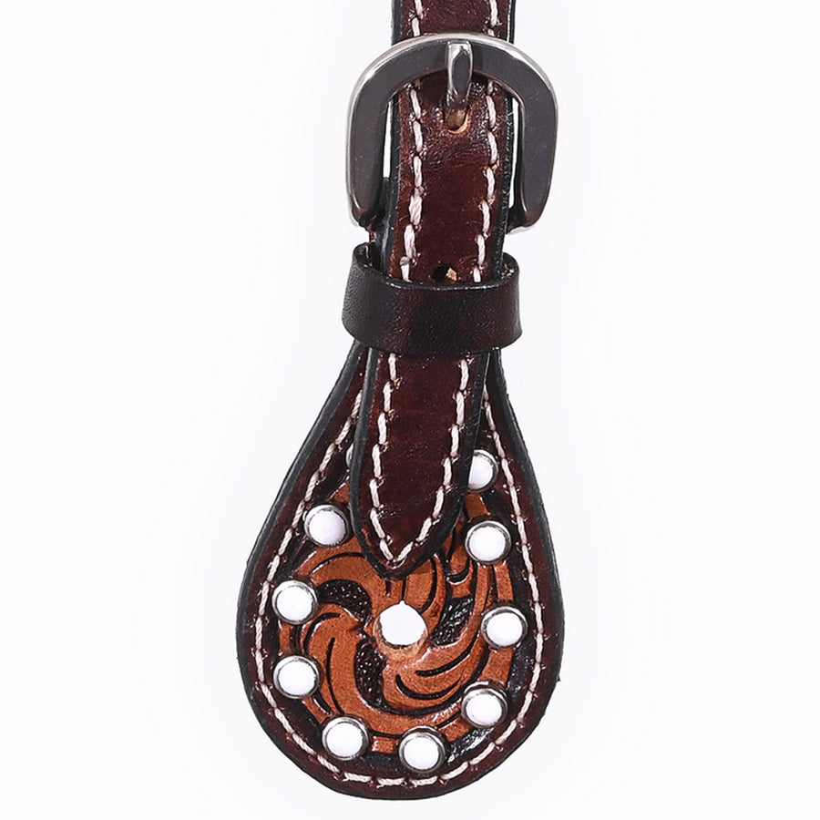 Bar H Equine Leather Spurs Straps for Adults Western Womens Spur Horse Riding Barrel Racing Show and Rodeo Strap Adult Women