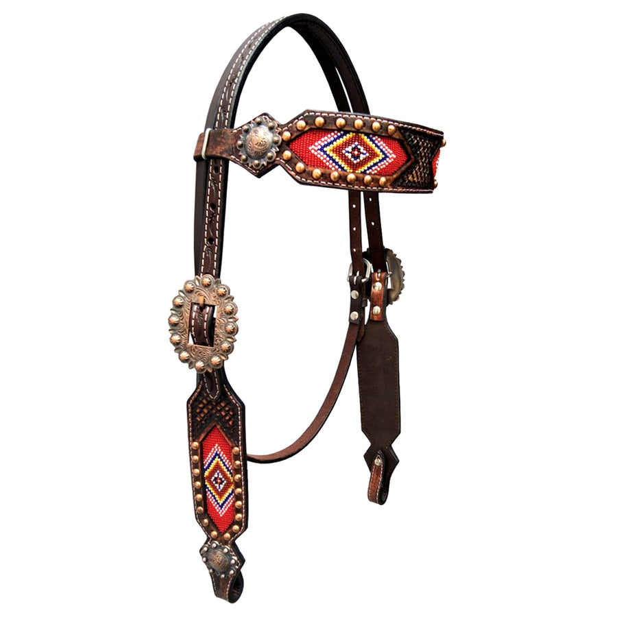 BAR H EQUINE Genuine Western American Leather Horse Premium Headstall