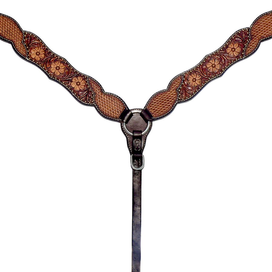 Bar H Equine Genuine Western American Leather Horse Breast Collar - Uhorse