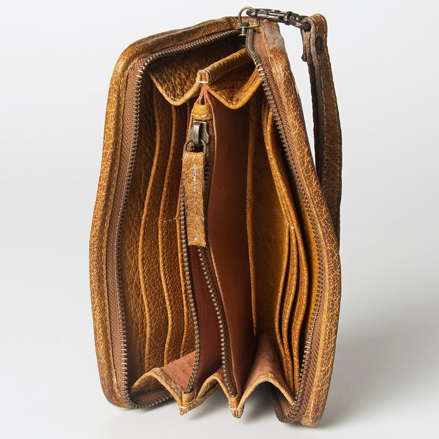 Never Mind Nmbgz110F Wallet Vintage Handmade Genuine Cowhide Leather Women Bag Western Handbag Purse