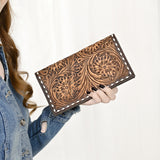 American Darling Wallet Hand Tooled Genuine Leather women bag western handbag purse