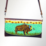 American Darling Wallet Hair on Full Grain Genuine Leather Western Women Bag | Handbag Purse Travel Clutch