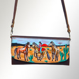 American Darling Wallet Hair on Full Grain Genuine Leather Western Women Bag | Handbag Purse Travel Clutch