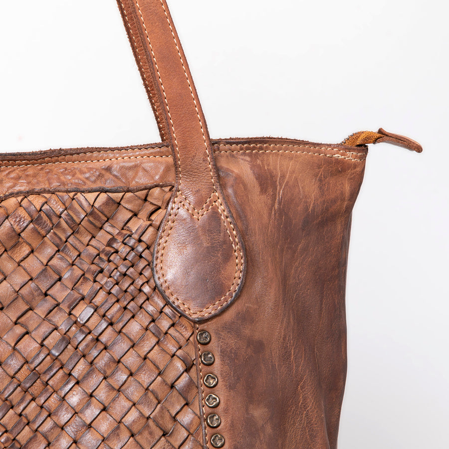 Never Mind Nmbgm103A Tote Vintage Handmade Genuine Cowhide Leather Women Bag Western Handbag Purse