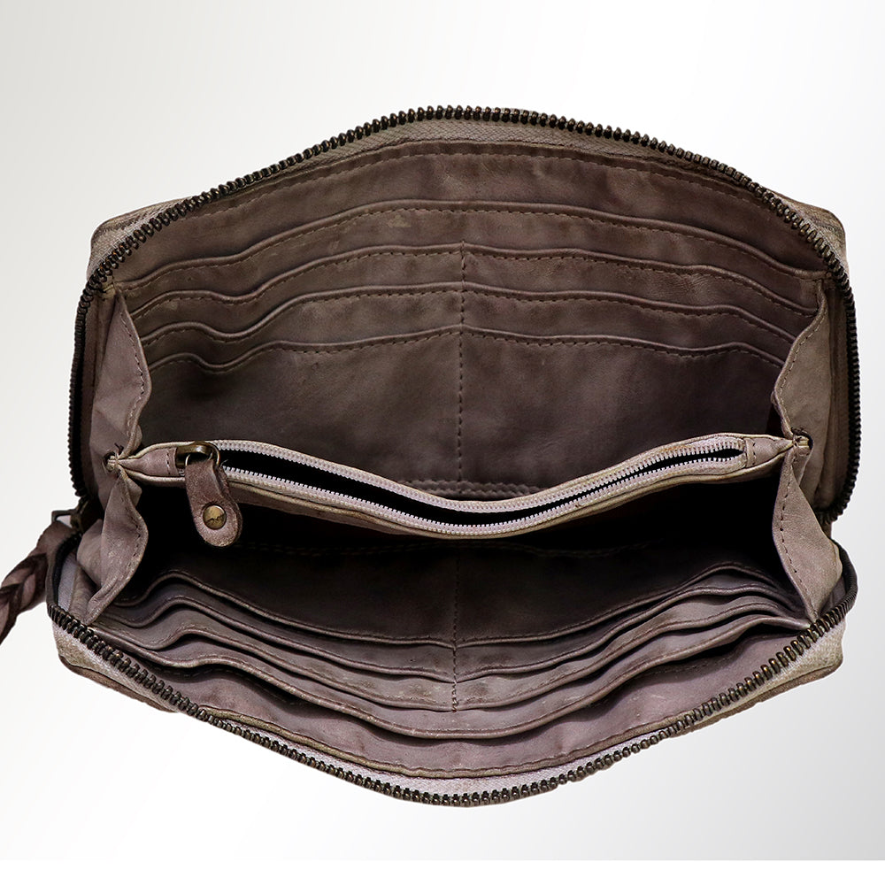 Never Mind Nmbgm106D Wallet Vintage Handmade Genuine Cowhide Leather Women Bag Western Handbag Purse