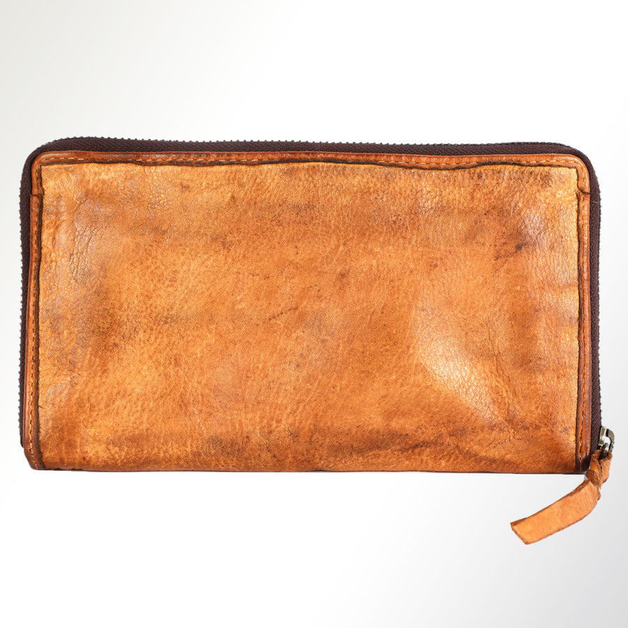 Never Mind Nmbgm106C Wallet Vintage Handmade Genuine Cowhide Leather Women Bag Western Handbag Purse