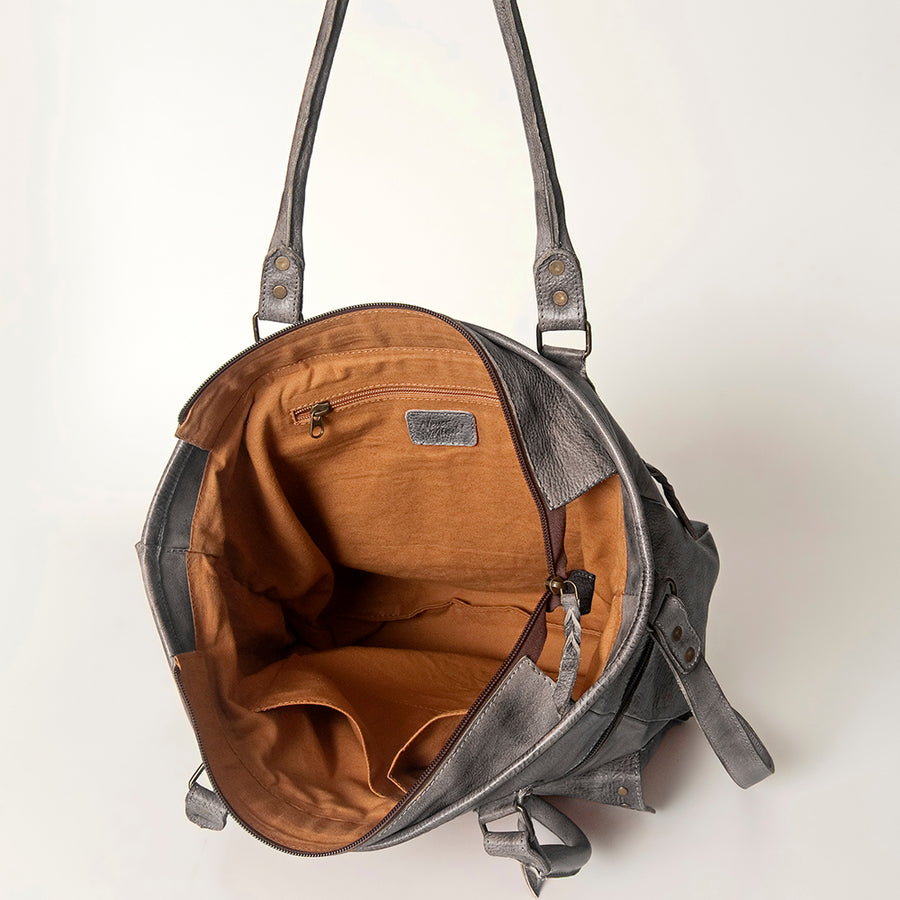 Never Mind Nmbg116B Tote Vintage Handmade Genuine Cowhide Leather Women Bag Western Handbag Purse